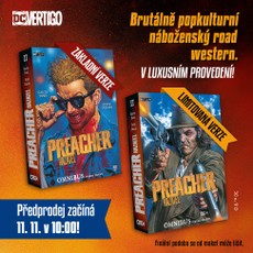 Velké hledání pokračuje! Příští týden startujeme předprodej Preacher/Kazatel omnibus, svazek druhý! 😈