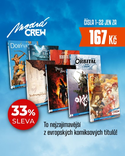 Modrá CREW za cenu, co se neodmítá 💙
