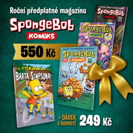 SPECIÁLNÍ BALÍČEK: ROČNÍ PŘEDPLATNÉ MAGAZÍNU SPONGEBOB KOMIKS S DÁRKEM!